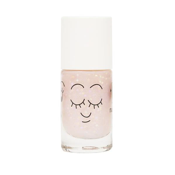 Vernis à ongles lavable - Polly (rose transparent à paillettes) – Image 2