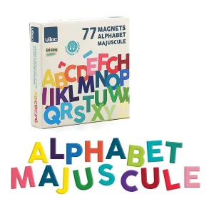 Alphabet magnétique majuscules - 77 pièces