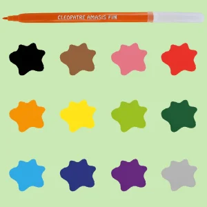 12 feutres ultra-lavables pointe fine