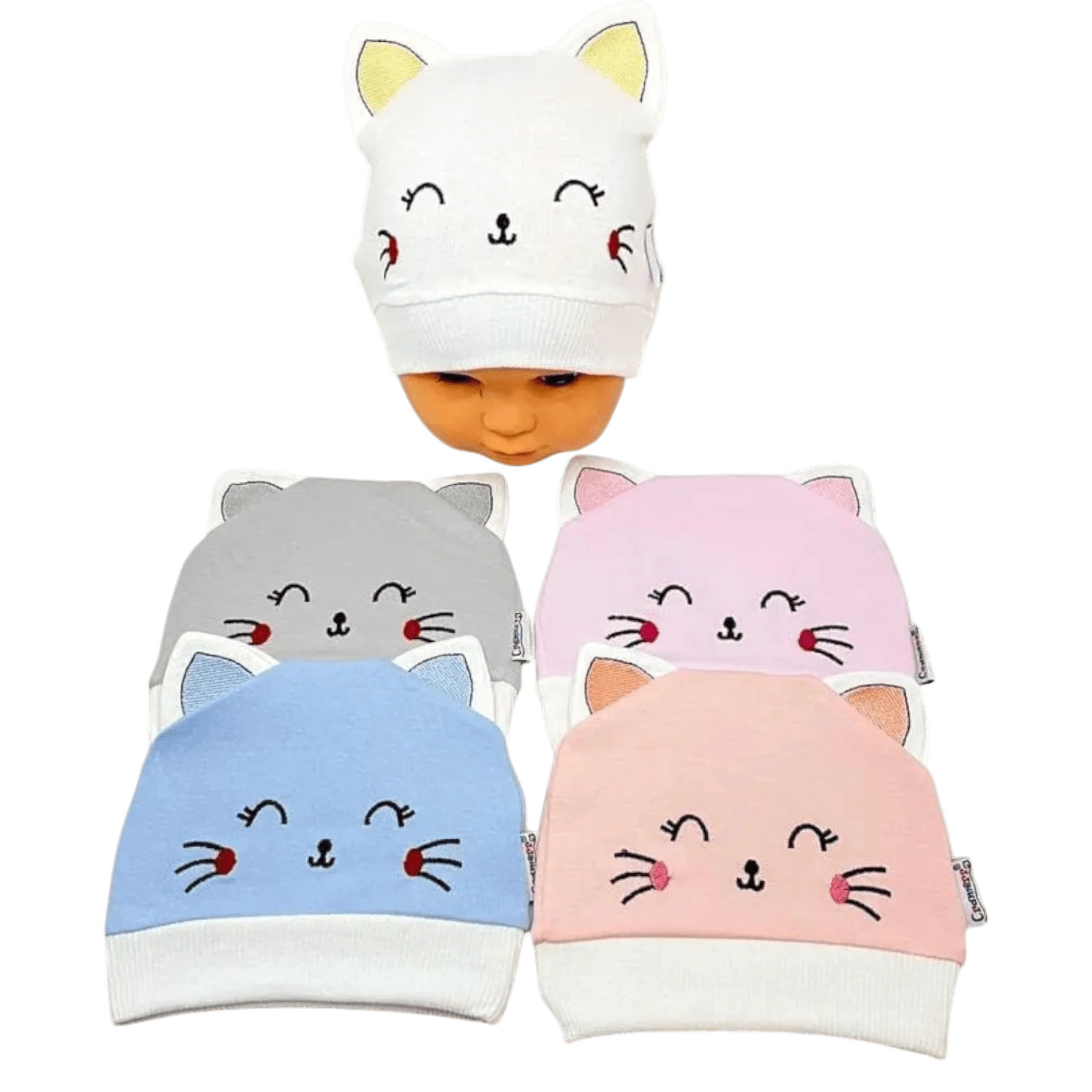 Bonnet bébé naissance 0-3M+ Ref002