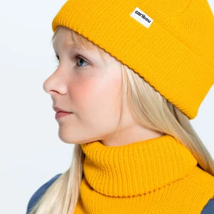Cache-cou en tricot - Jaune