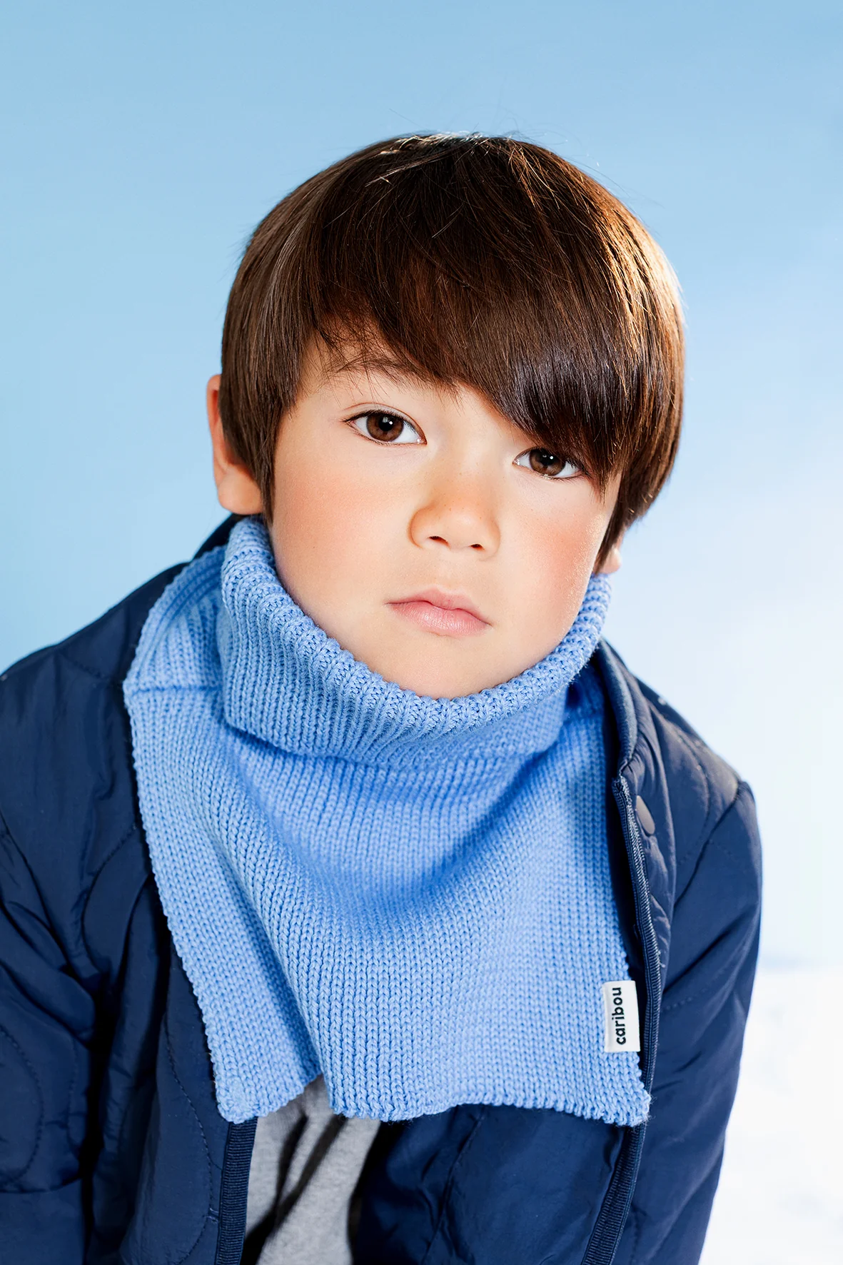 Cache-cou en tricot - Bleu Pervenche – Image 2