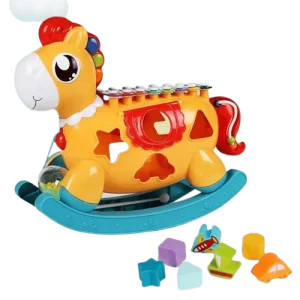 Cheval Musical avec Formes – Jouet Éducatif Huanger 31 cm