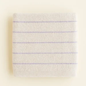 Couverture de mérinos Harry - Crème/Lilas