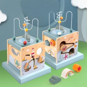 Cube d’Activités en Bois 5-en-1