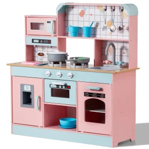 Cuisine en Bois Montessori pour Enfants – Jeu d’Imitation Réaliste avec Accessoires