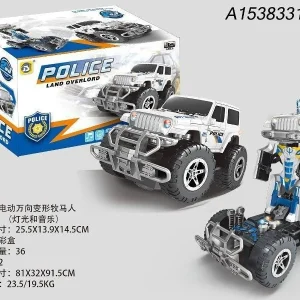 Voiture Jeep Transformable en Robot – Jouet Électrique à Piles
