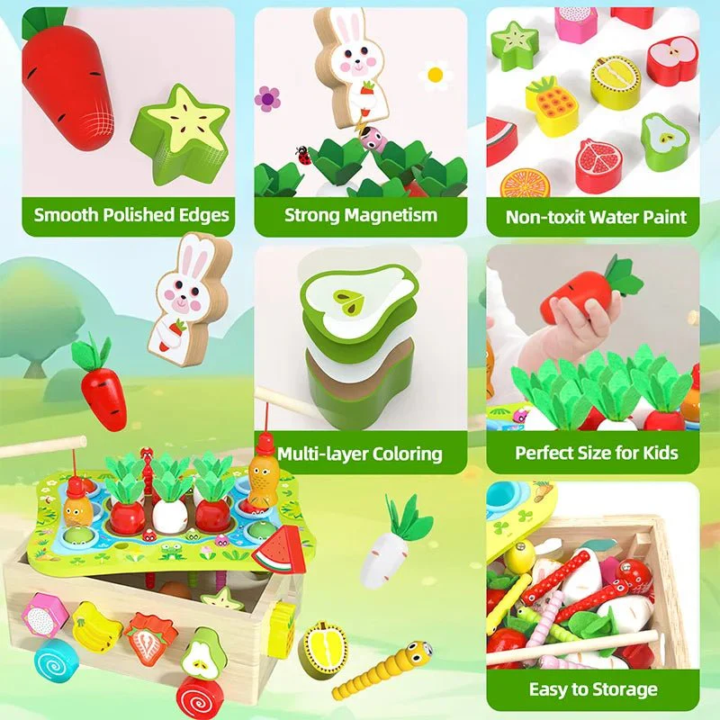 Jeu Éducatif en Bois – Pêche, Tri des Formes et Motricité Fine – Image 5