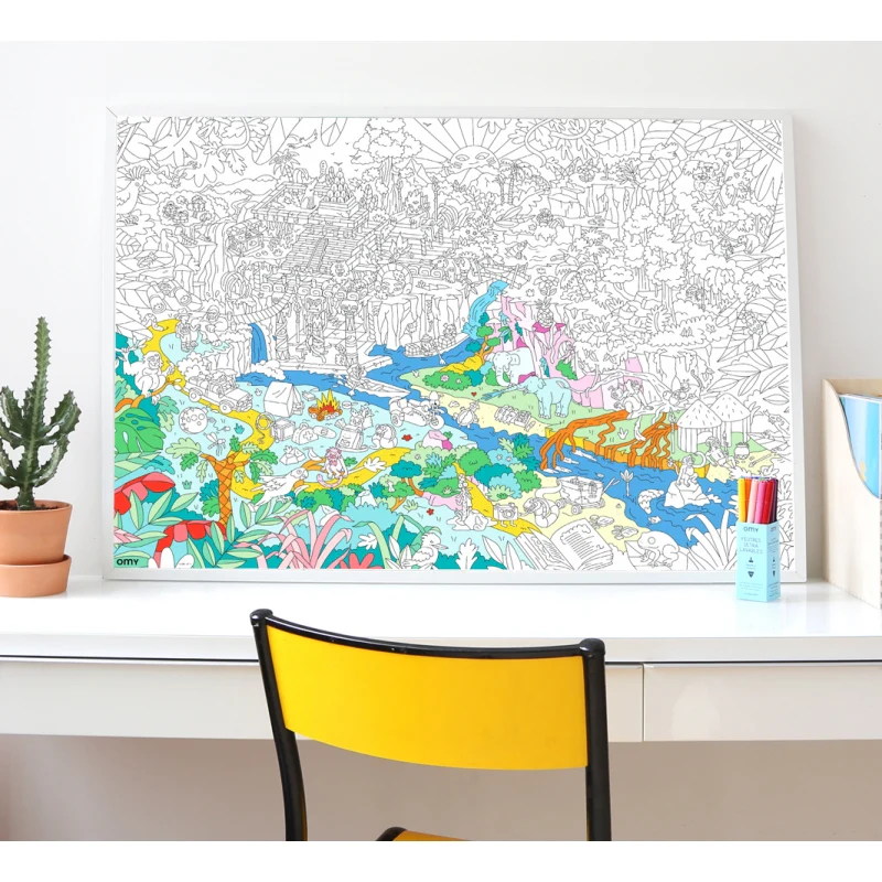 Affiche géante à colorier - Jungle – Image 3