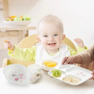 kit d'alimentation pour bébé assiette (6en1)