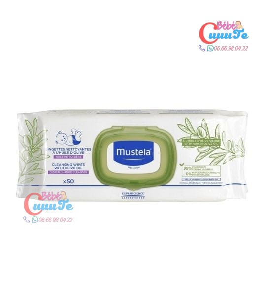 Lingettes Nettoyantes A L’huile D’olive 50 Unités-Mustela – Image 3