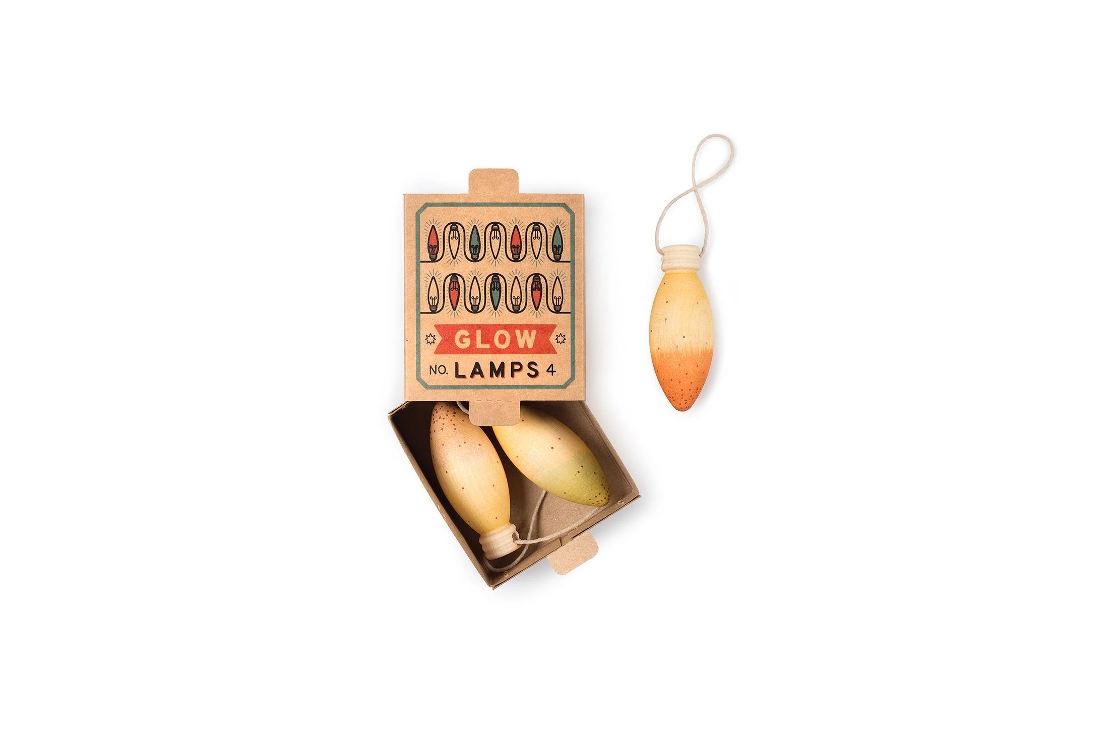 Ornements en bois - Ampoules