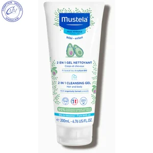 GEL NETTOYANT 2EN1 CHEVEUX ET CORPS 200ML-MUSTELA