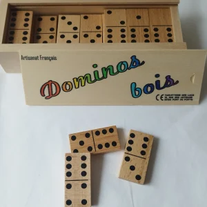 Dominos en bois dans leur coffret - Fabriqués en France