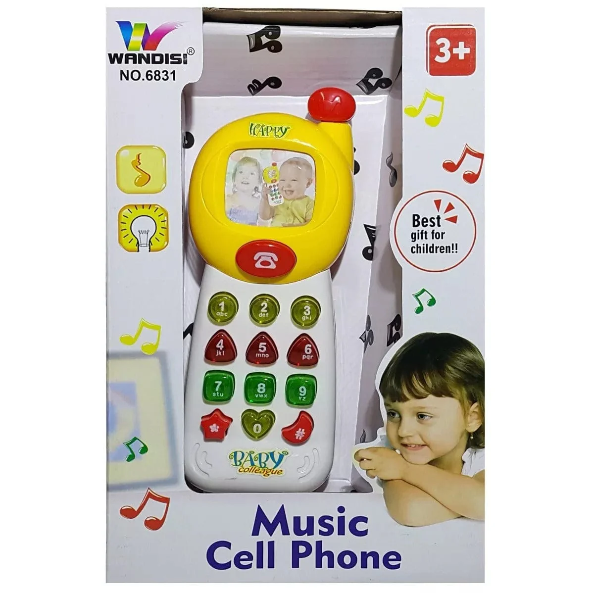 Téléphone musical écran lumineux