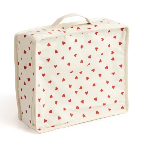 Valise coeurs rouges
