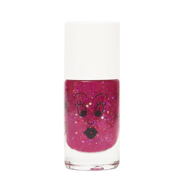 Vernis à ongles lavable - Sheepy (framboise transparent pailleté) – Image 2