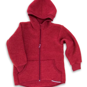Veste à capuche et fermeture éclair en mérinos - Enfant - Jasper mélange