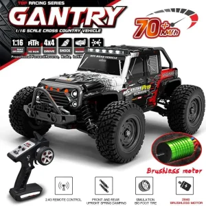 🚗 Voiture RC PRO – Brushless 70KM/H, 4WD Tout-Terrain avec éclairages LED